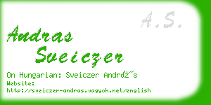 andras sveiczer business card